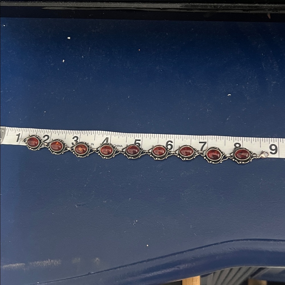 Vintage Natural Baltic Amber with 925 silver bracelet - Picture 9 of 9
